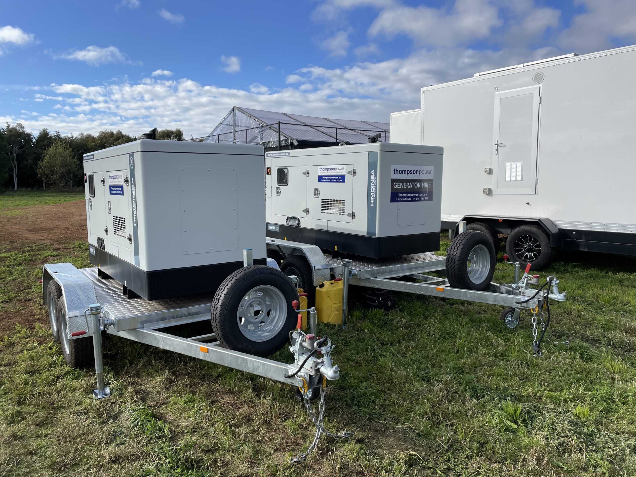 Genies on site Generators for hire